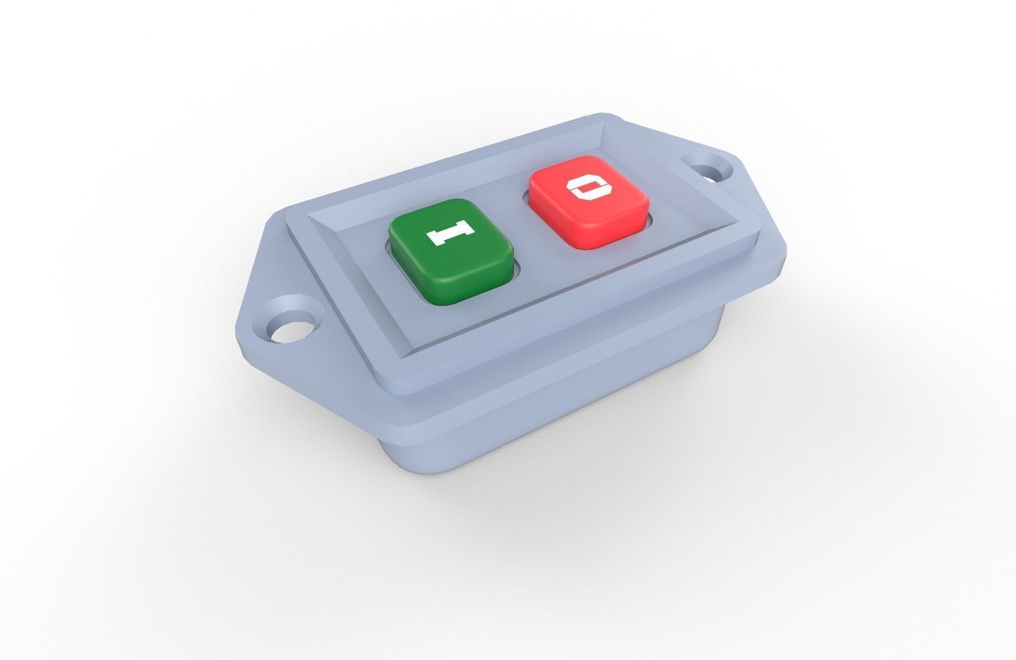 Power Switch M9 Low-poly 3D model_20