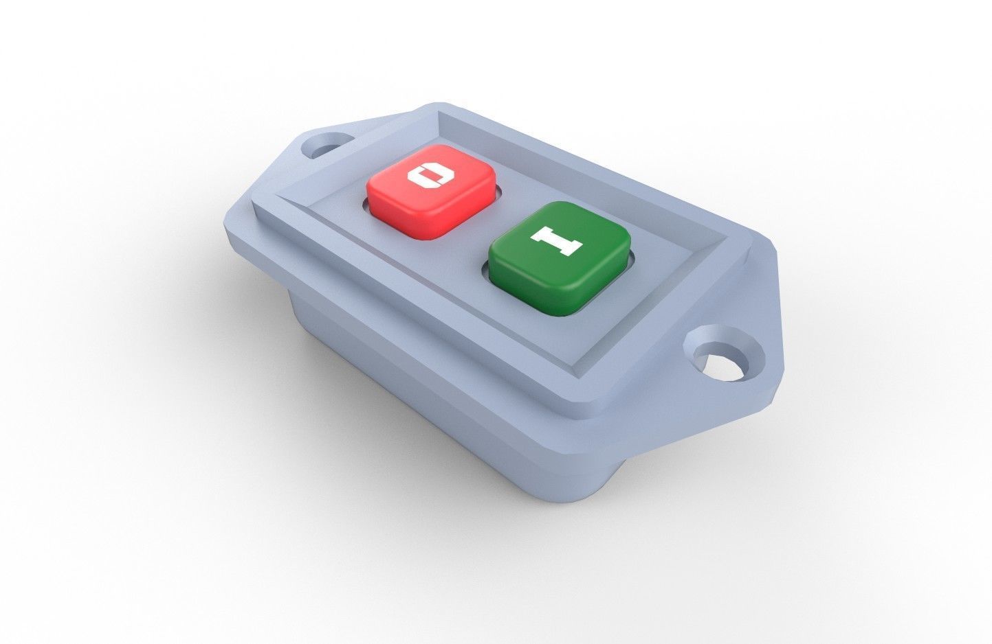 Power Switch M9 Low-poly 3D model_16