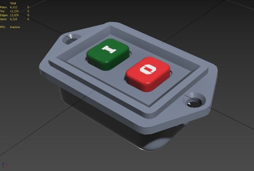 Power Switch M9 Low-poly 3D model_29