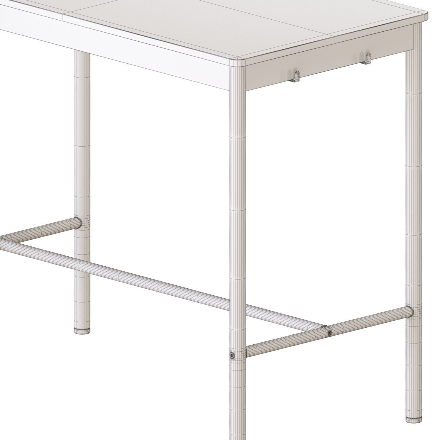 TOMMARYD Table And BERGMUND Bar stools 3D model_6