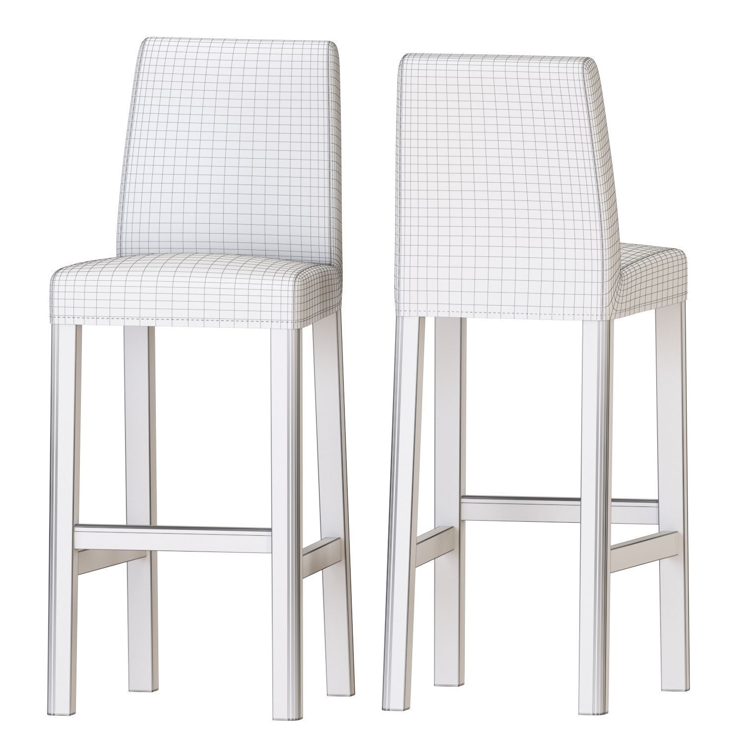 TOMMARYD Table And BERGMUND Bar stools 3D model_7