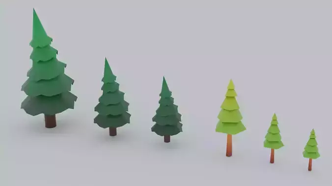 Lowpoly Tree pine trees
