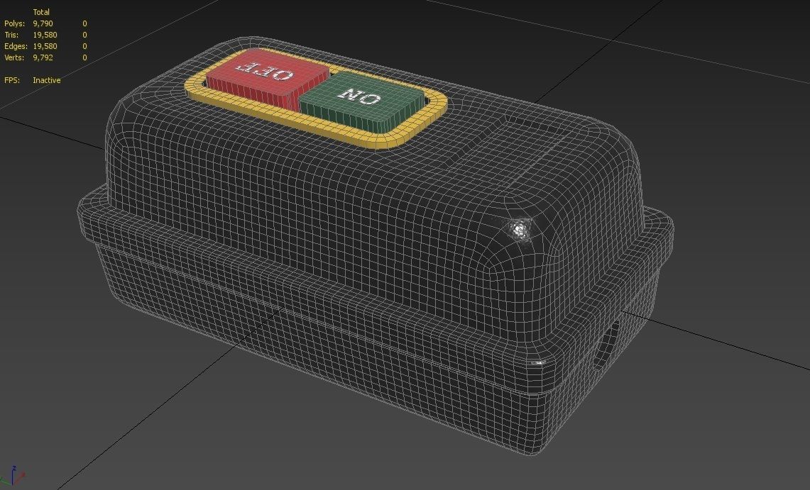 Power Switch M8 Low-poly 3D model_29