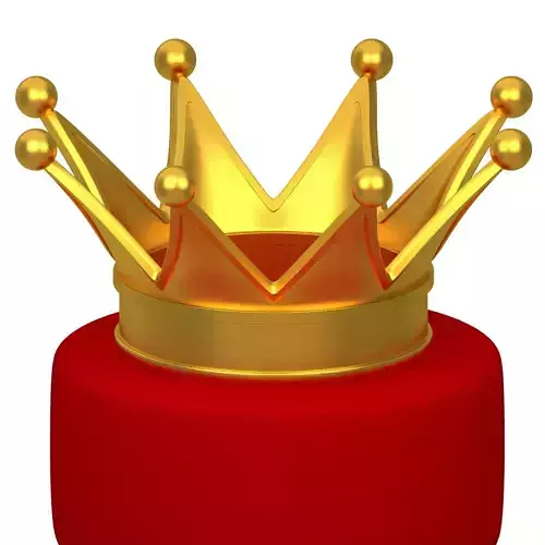 Royal coronation gold crown 3D model
