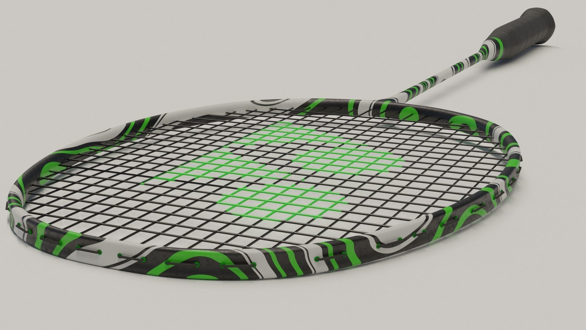 Badminton Racket 3D model_1