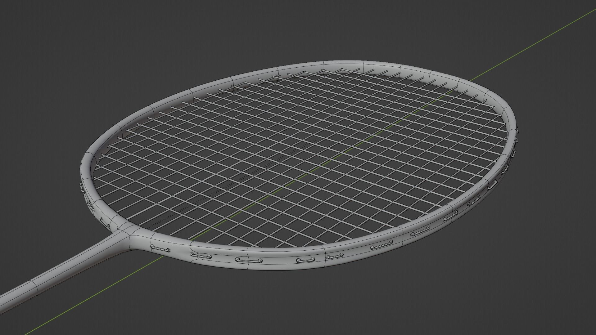 Badminton Racket 3D model_5