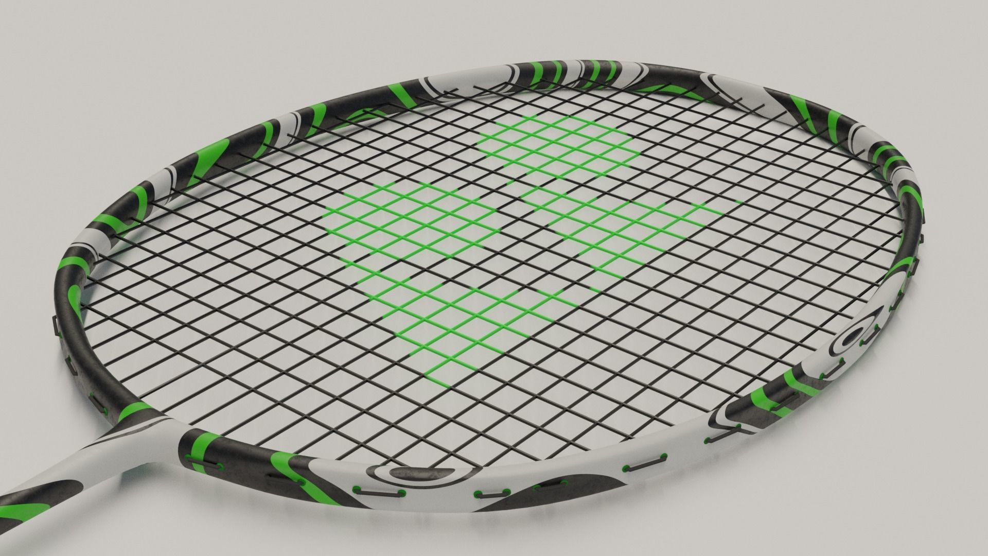 Badminton Racket 3D model_3