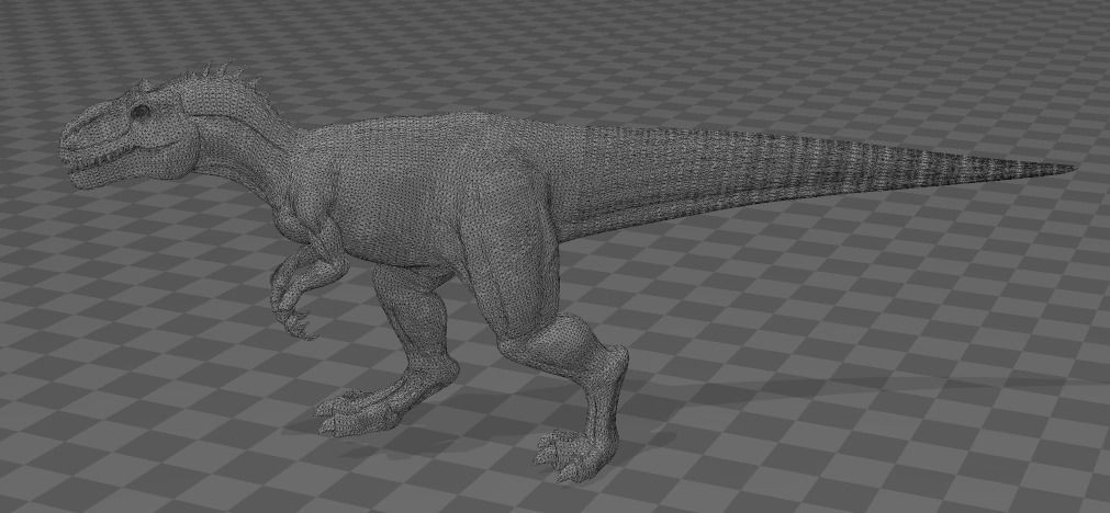 Allosaurus t - rex 3D print model_1