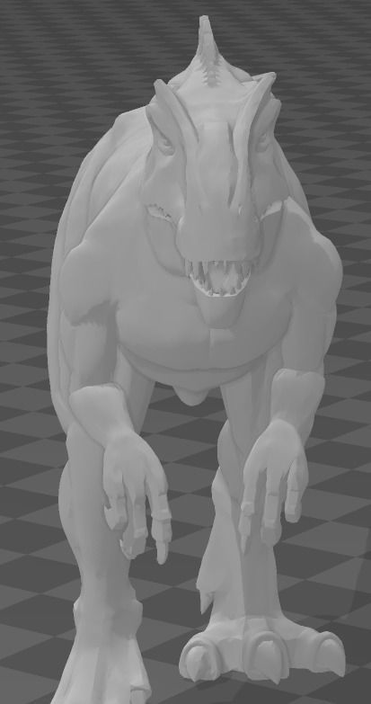 Allosaurus t - rex 3D print model_4