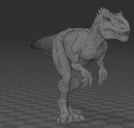 Allosaurus t - rex 3D print model_2