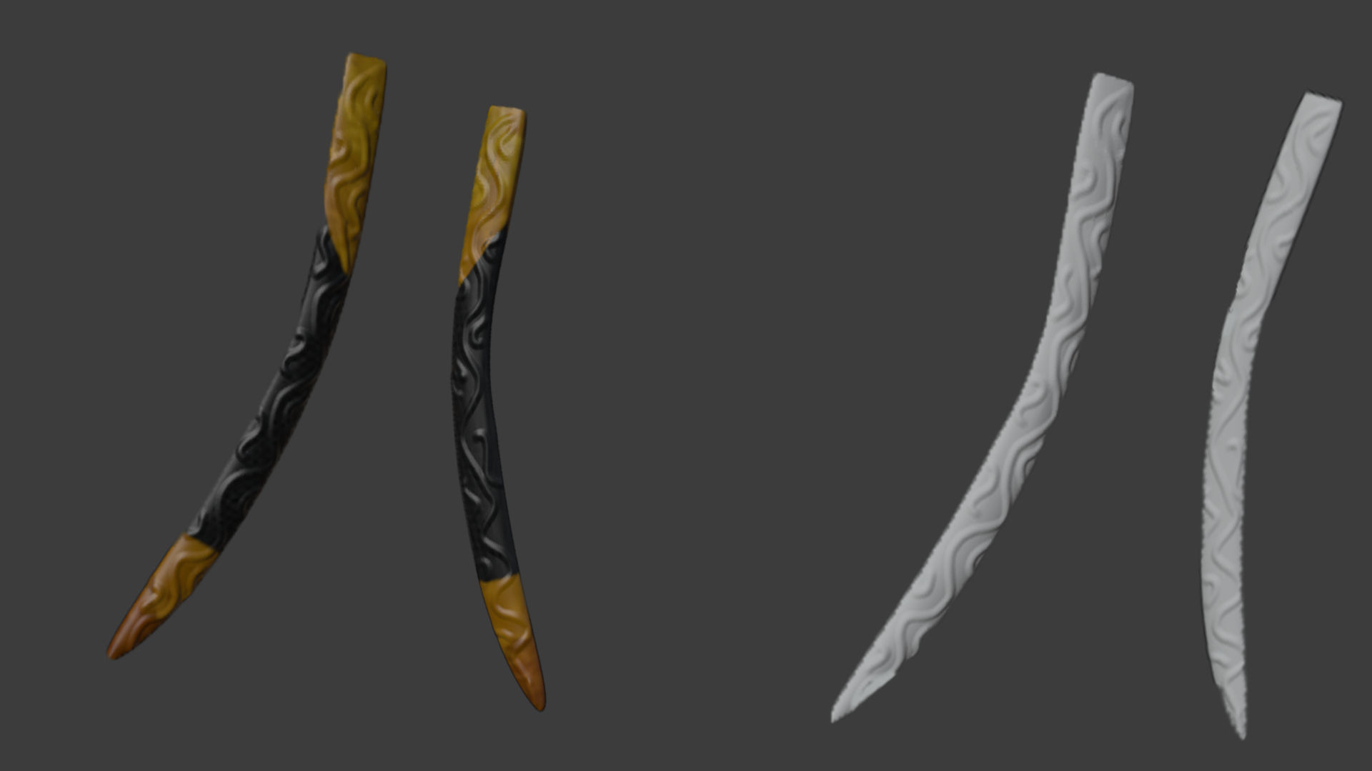 Ottamans Weapon Set Low-poly 3D model_10