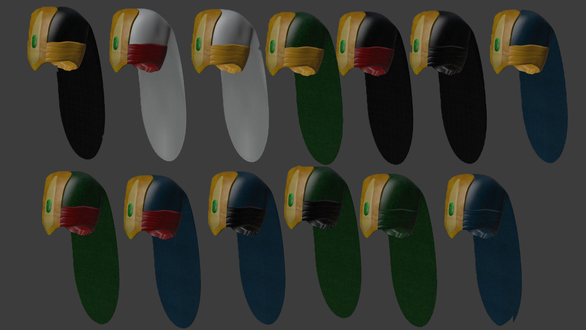 Ottamans Weapon Set Low-poly 3D model_5