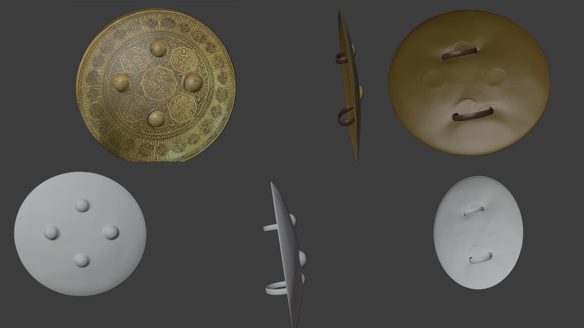Ottamans Weapon Set Low-poly 3D model_8