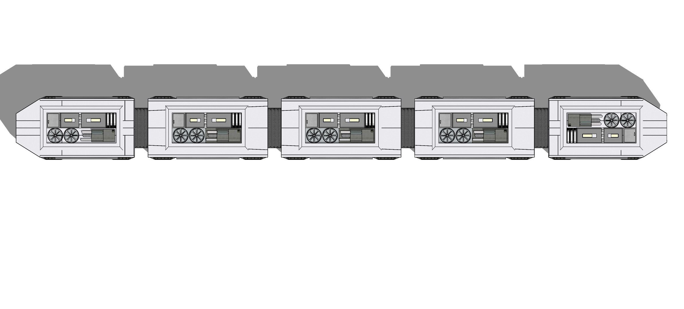 Sci-fi levitating Monorail 002 3D model_17