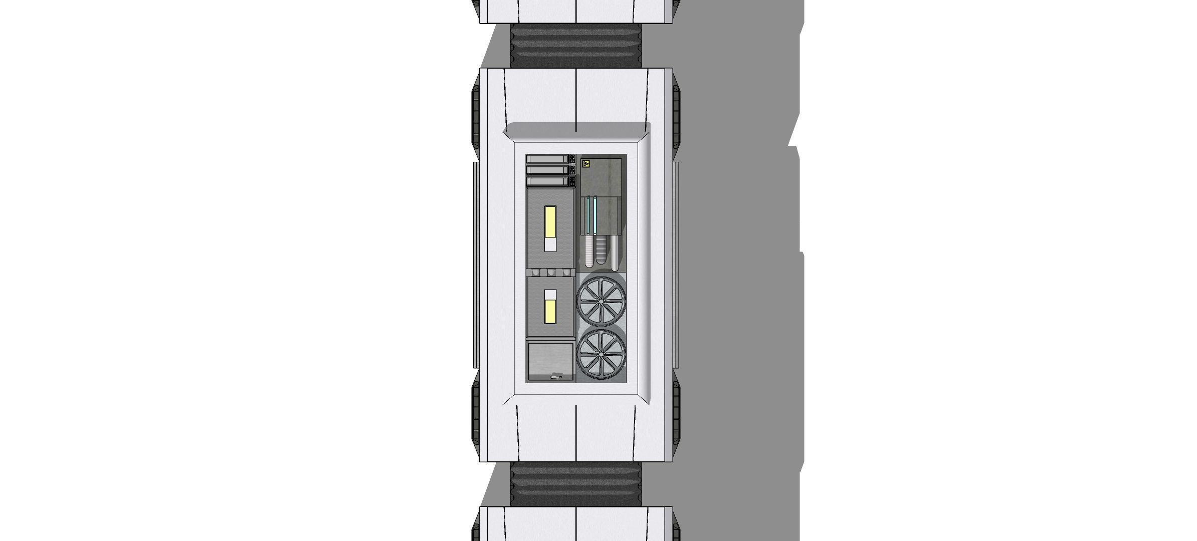 Sci-fi levitating Monorail 002 3D model_16