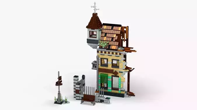 Lego Ruined House Destroyed Building