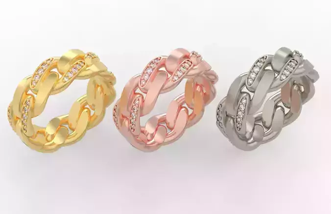  Thin Cuban Ring Option 1 