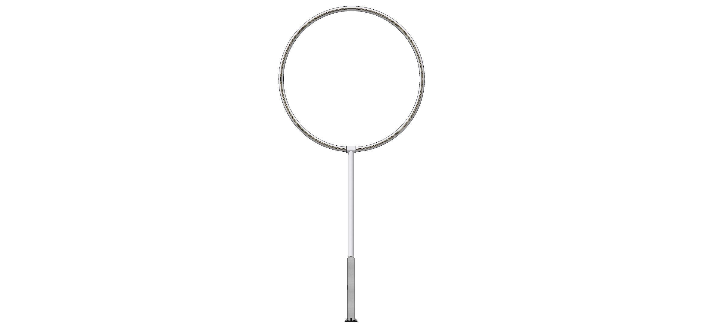 Sci-fi Monorail pole 002 Free 3D model_2