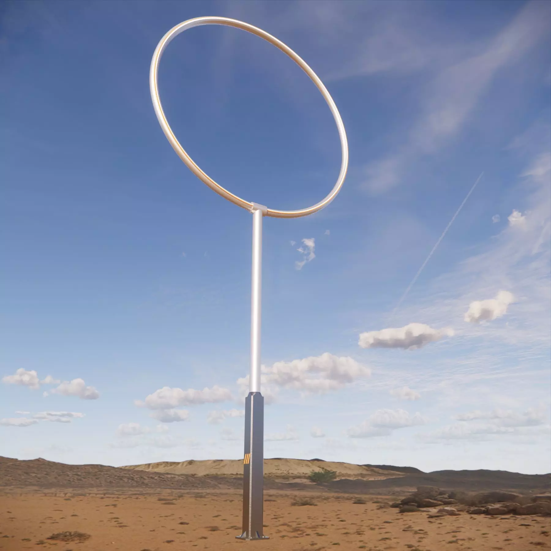 Sci-fi Monorail pole 002 Free 3D model_0