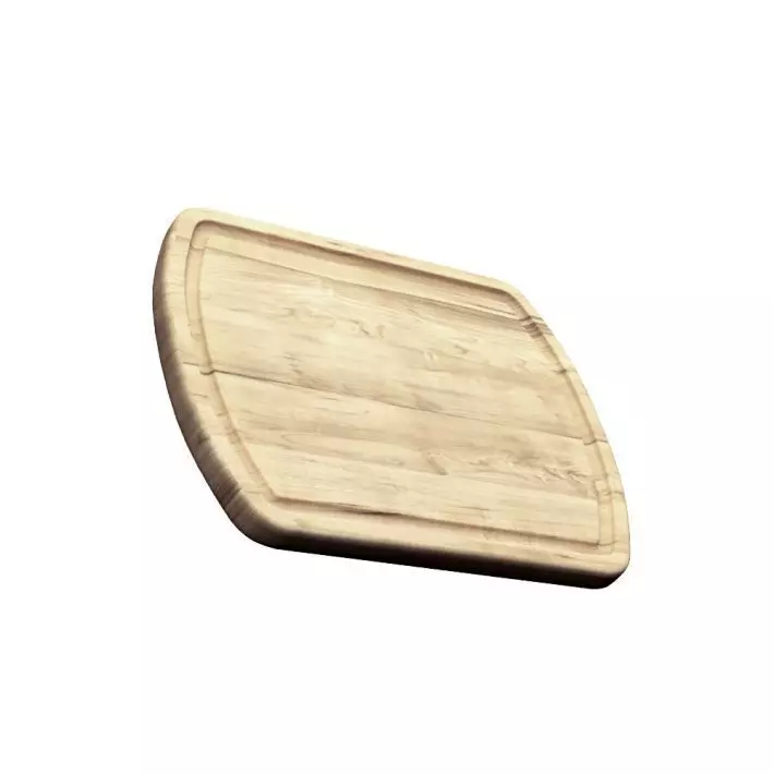 Smooth Wooden Cutting Board 3D model_0