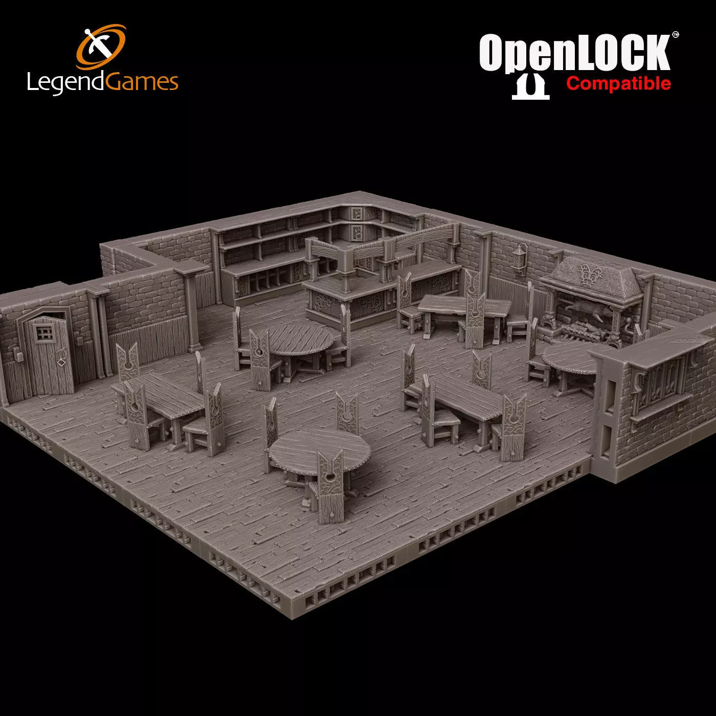LegendGames OpenLOCK Tavern Set 3D print model_0