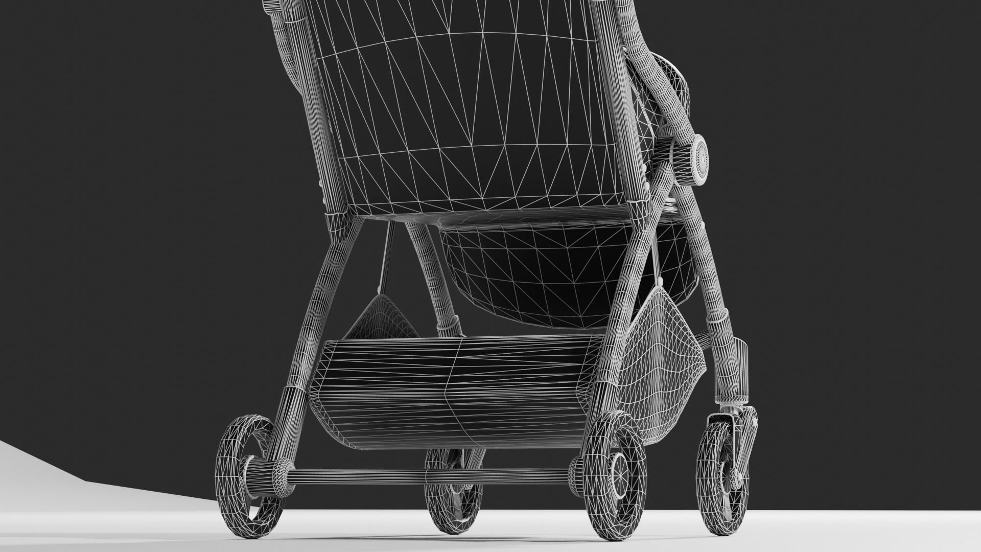 Hamilton R1 Baby stroller buggy set 3 variants collection S Low-poly 3D model_11