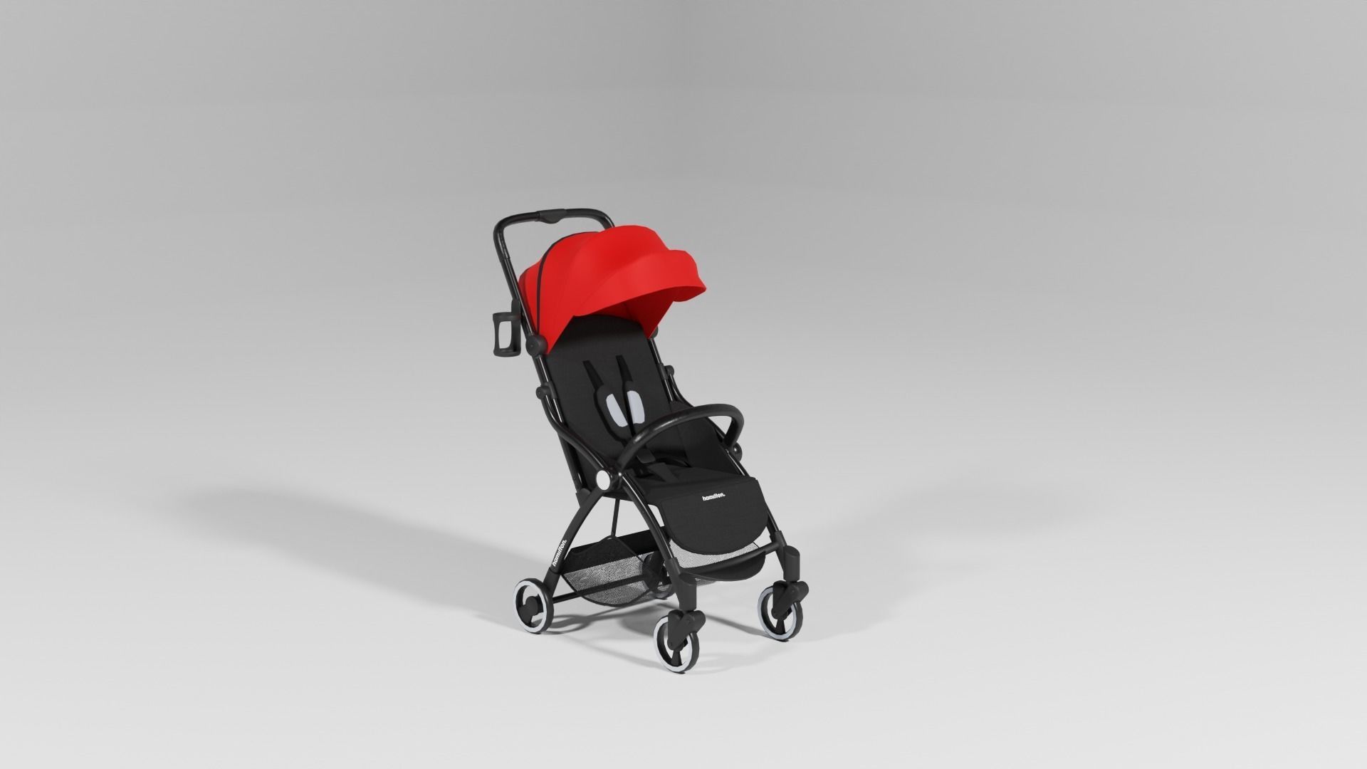 Hamilton R1 Baby stroller buggy set 3 variants collection S Low-poly 3D model_2