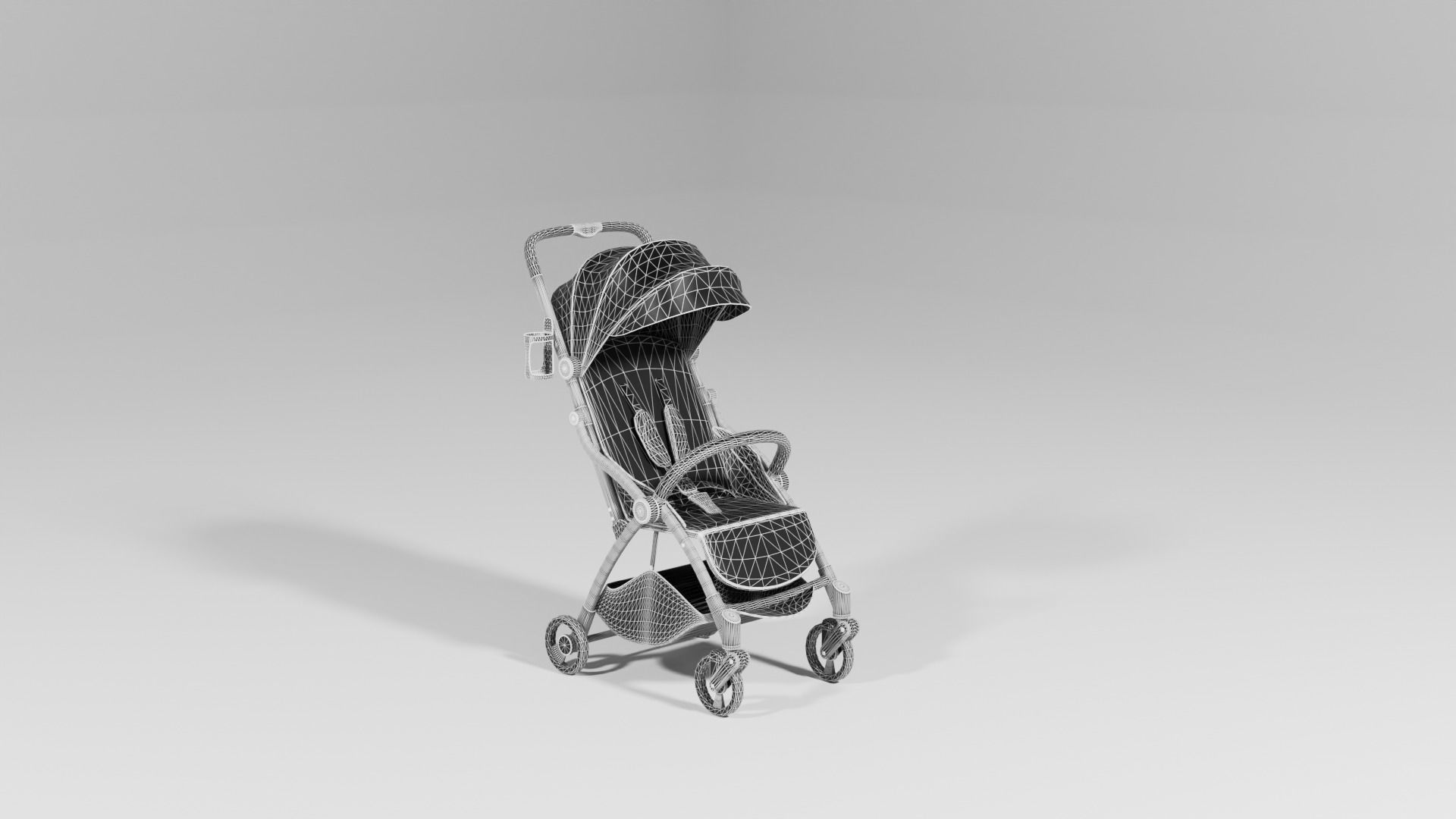 Hamilton R1 Baby stroller buggy set 3 variants collection S Low-poly 3D model_9