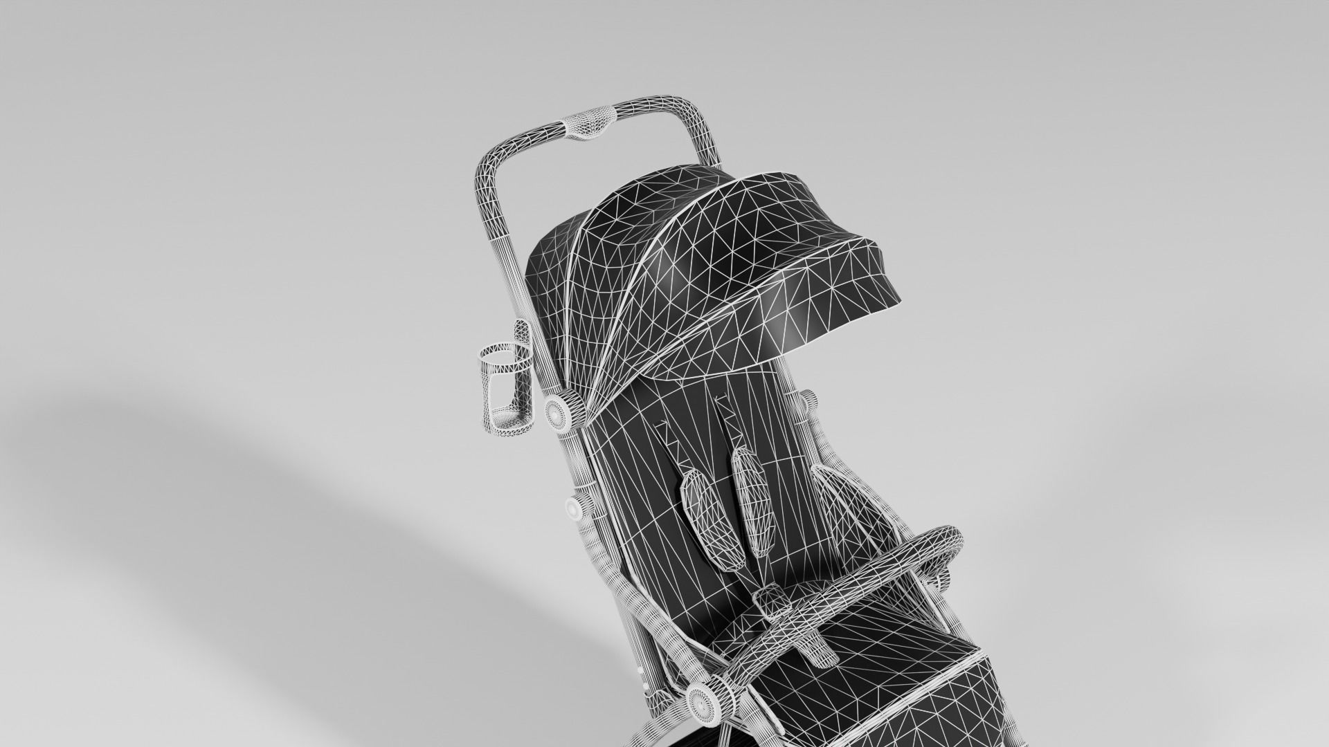Hamilton R1 Baby stroller buggy set 3 variants collection S Low-poly 3D model_10