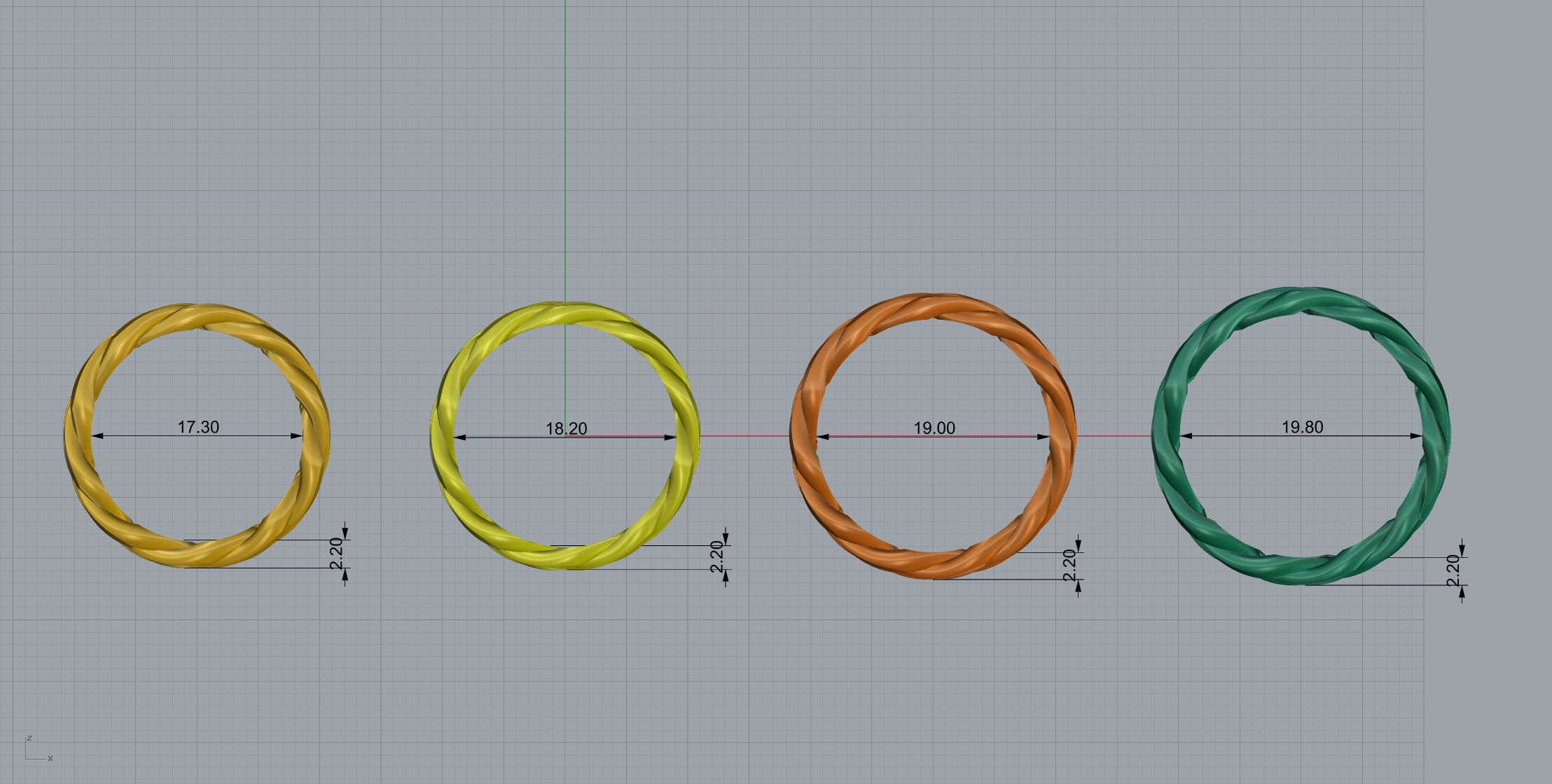 Thin Cuban Ring Option 3 3D print model_16