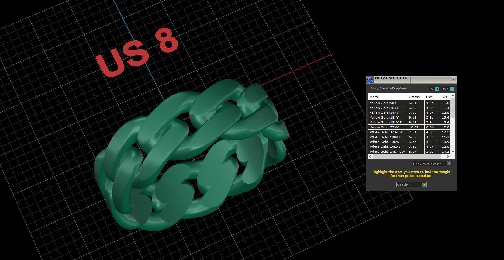 Thin Cuban Ring Option 3 3D print model_7