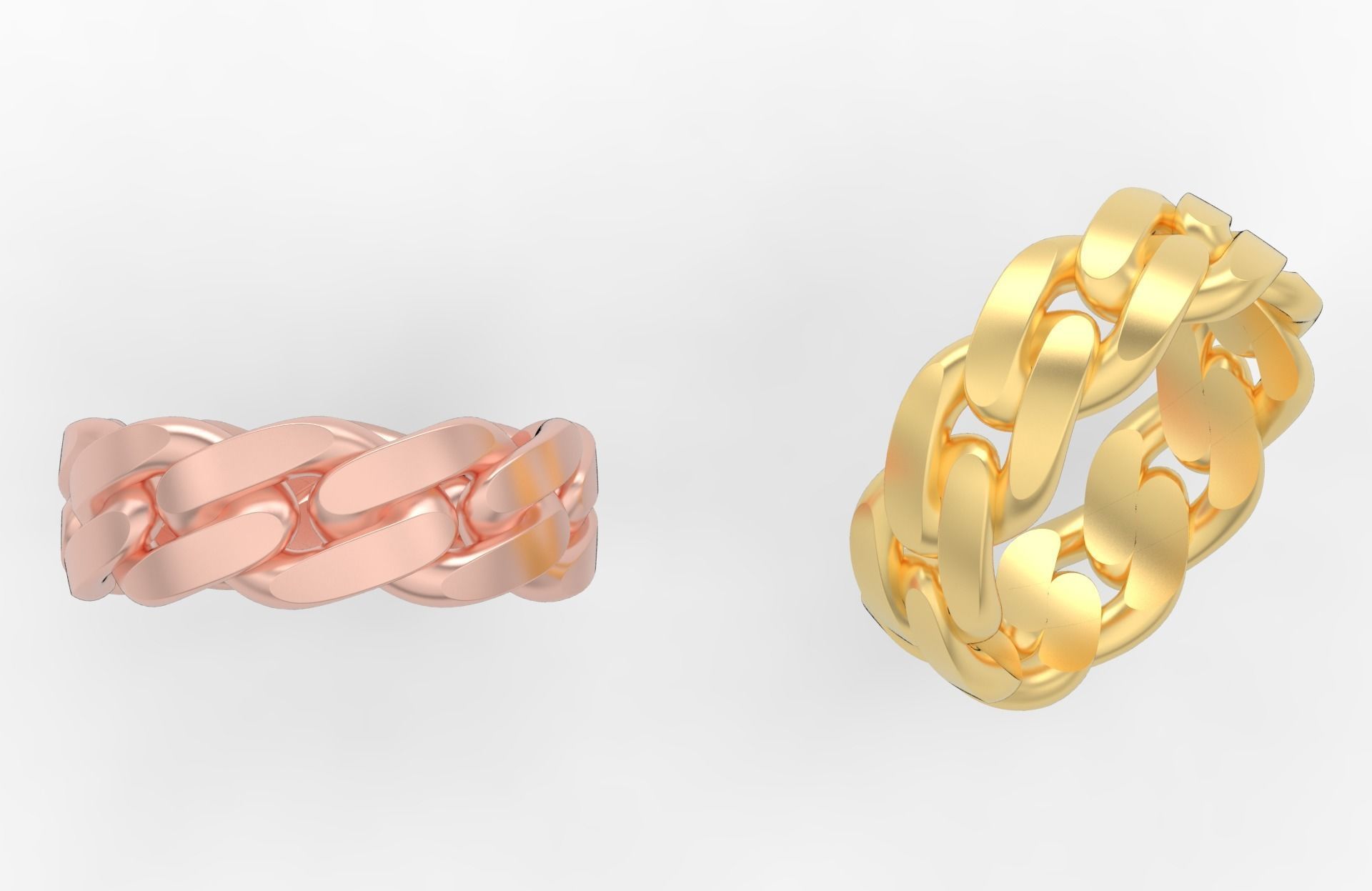 Thin Cuban Ring Option 3 3D print model_1