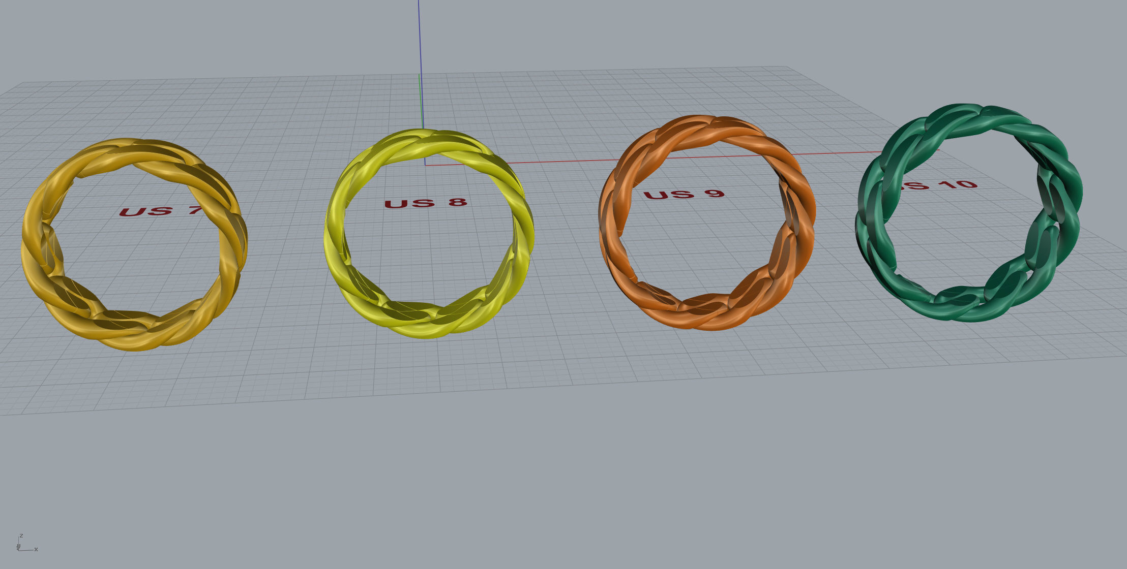 Thin Cuban Ring Option 3 3D print model_10