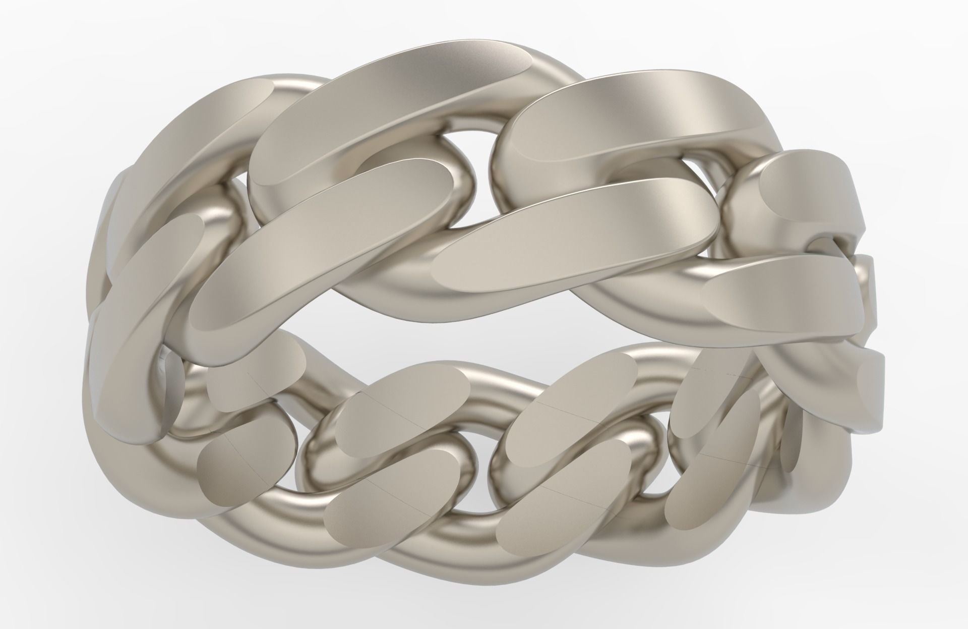 Thin Cuban Ring Option 3 3D print model_4