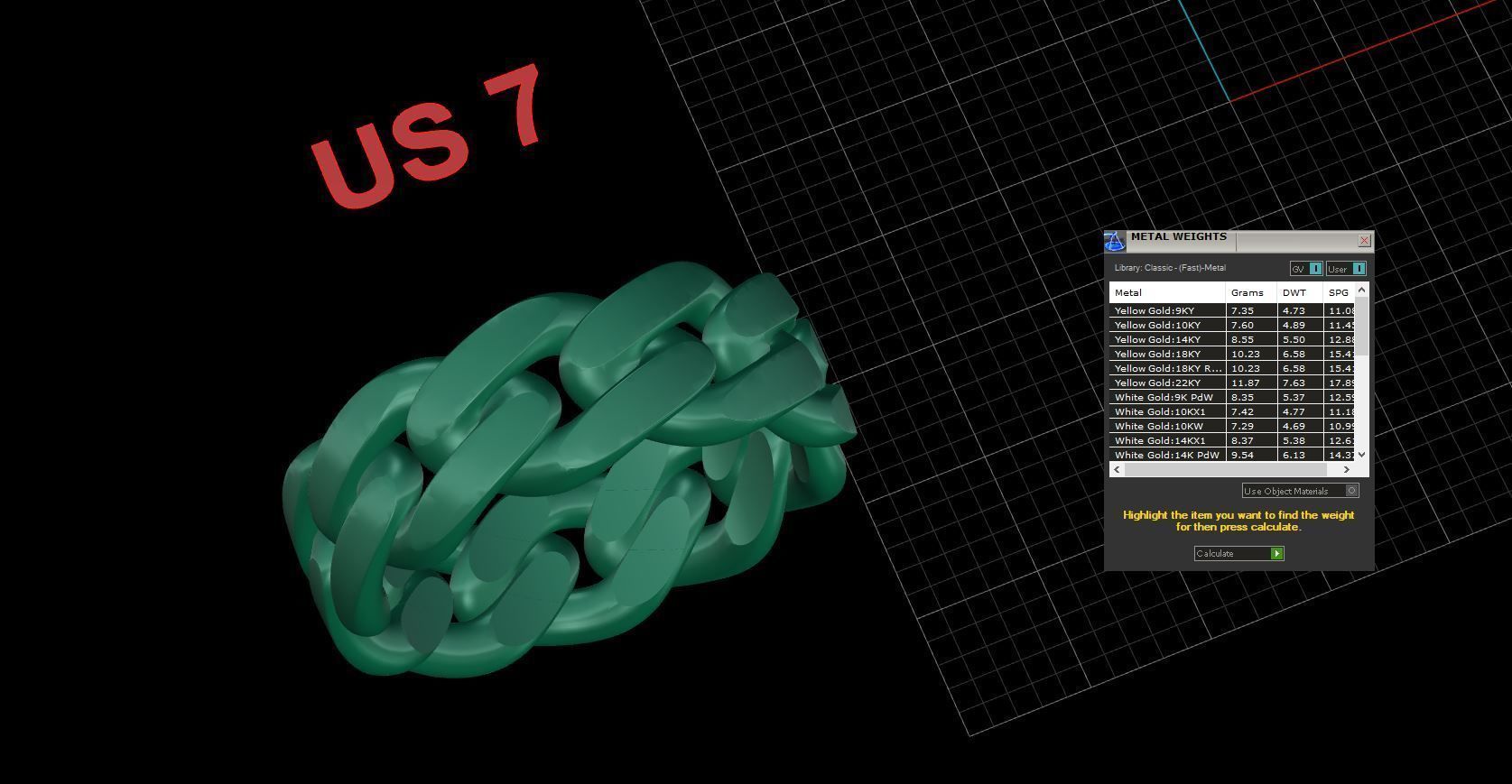 Thin Cuban Ring Option 3 3D print model_6