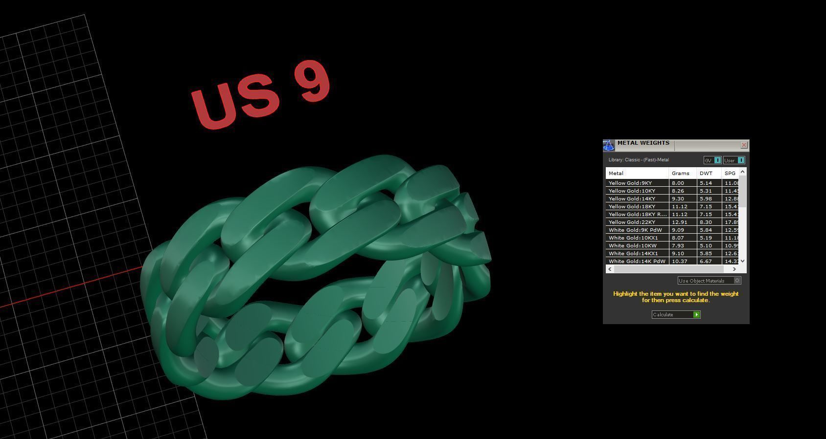 Thin Cuban Ring Option 3 3D print model_8