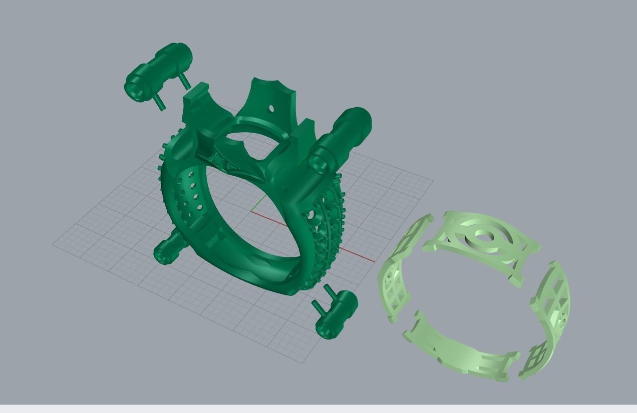 Fashion signet  unisex ring ready for printing FOR MEN AND WOMEN 3D print model_2