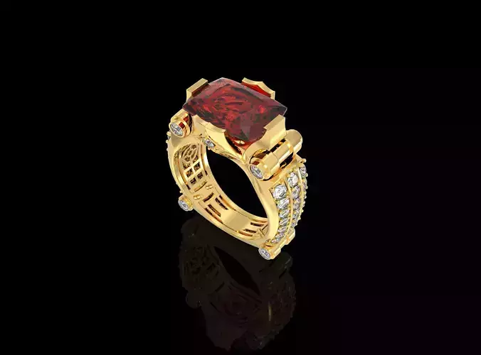 Fashion signet  unisex ring ready for printing FOR MEN AND WOMEN 3D print model