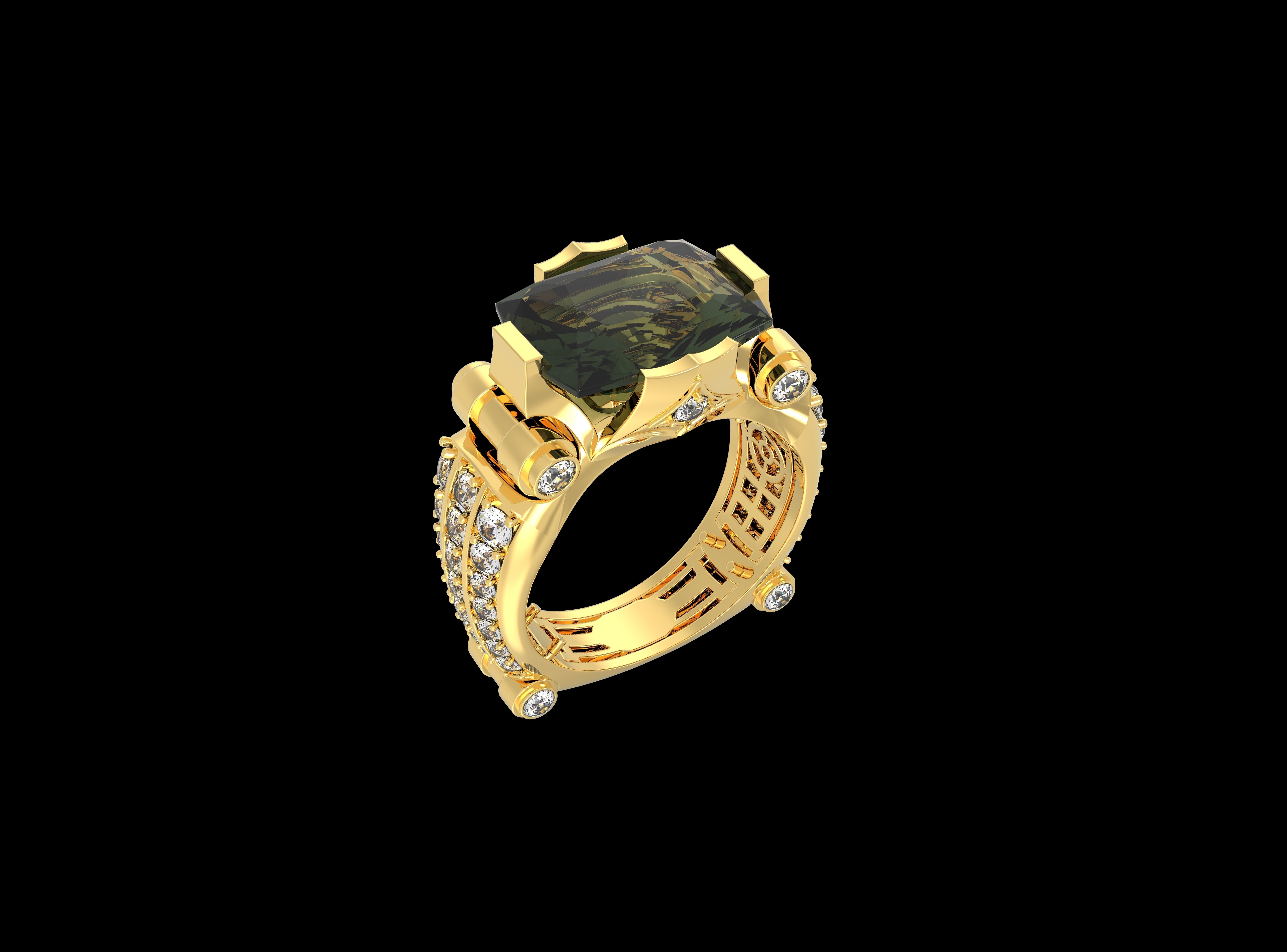 Fashion signet  unisex ring ready for printing FOR MEN AND WOMEN 3D print model_1