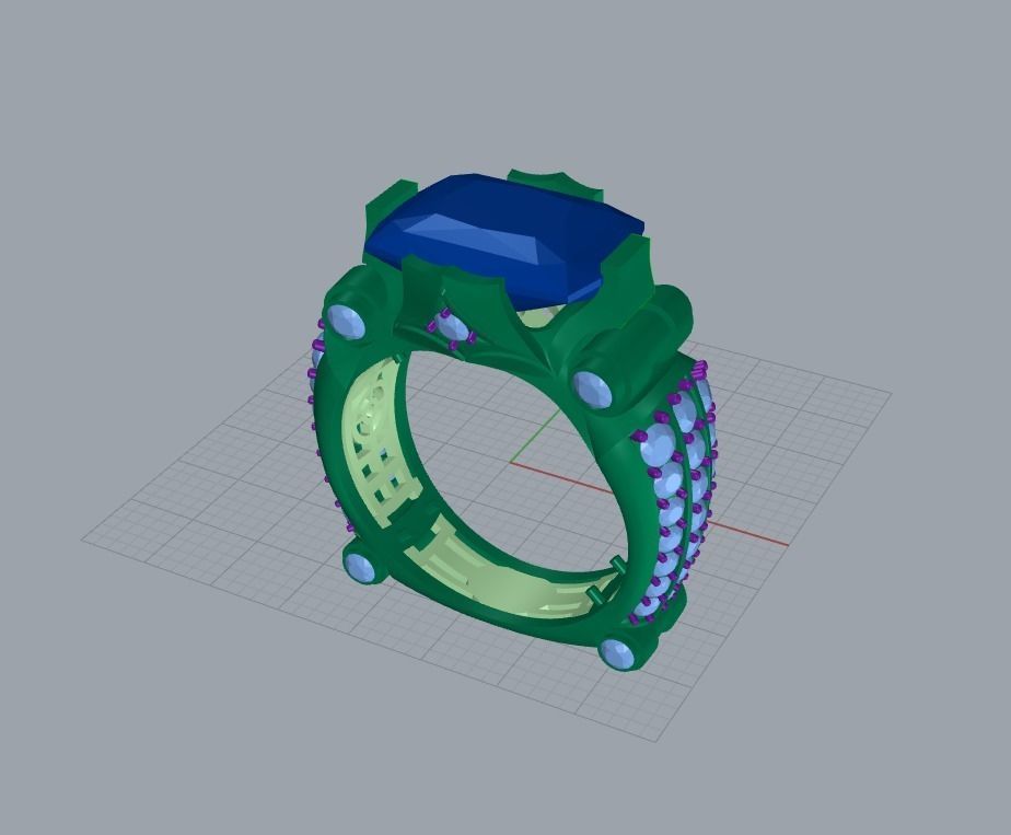 Fashion signet  unisex ring ready for printing FOR MEN AND WOMEN 3D print model_6
