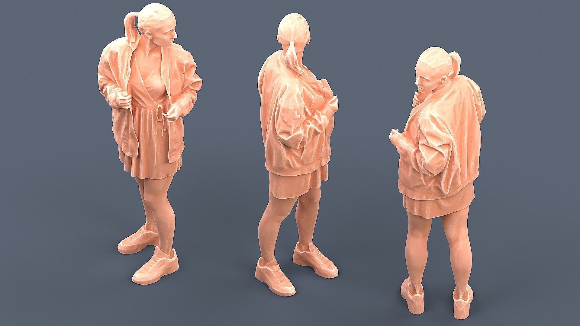 She Looked Around 3D model_6