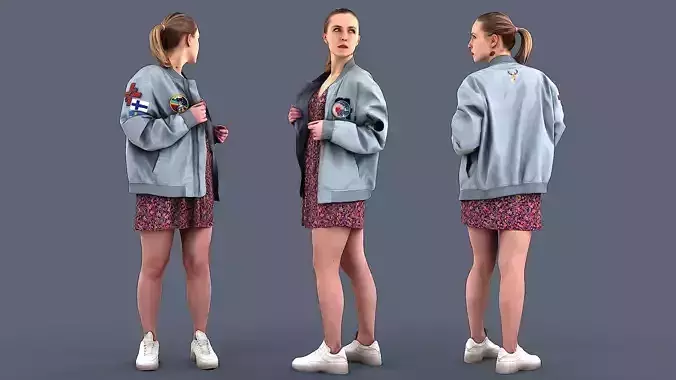 She Looked Around 3D model