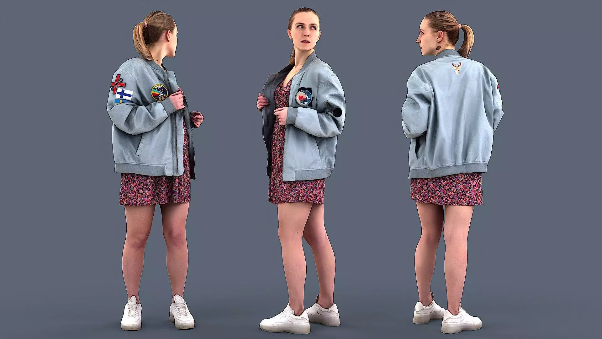 She Looked Around 3D model_0