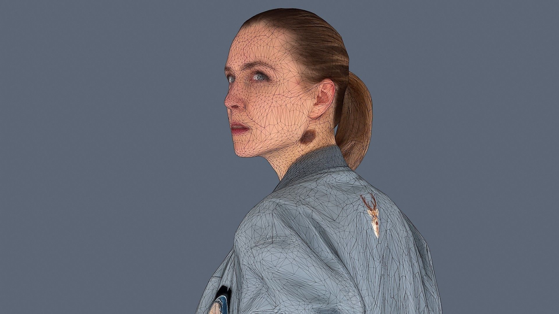 She Looked Around 3D model_8