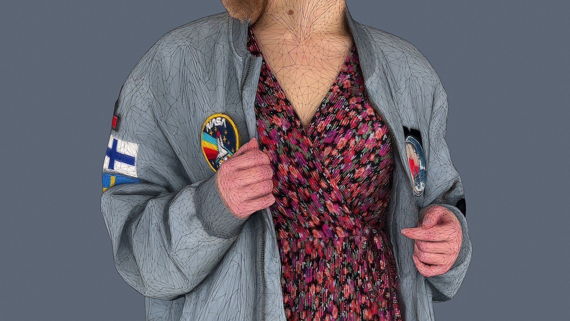 She Looked Around 3D model_12