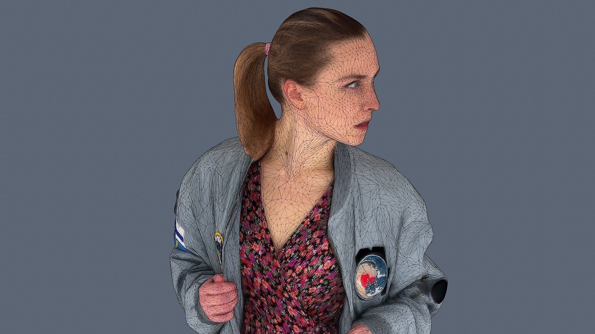 She Looked Around 3D model_10