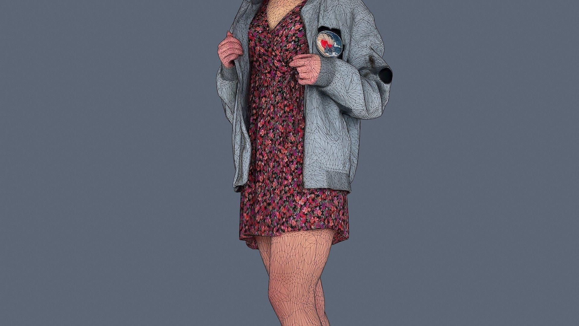 She Looked Around 3D model_14