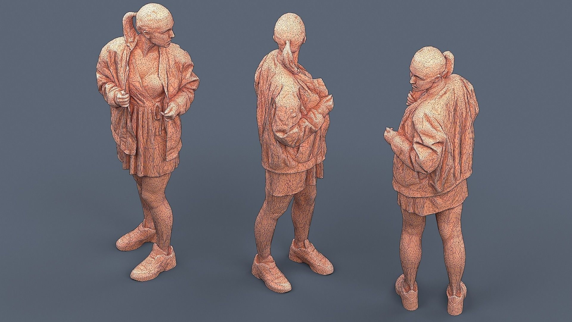 She Looked Around 3D model_7