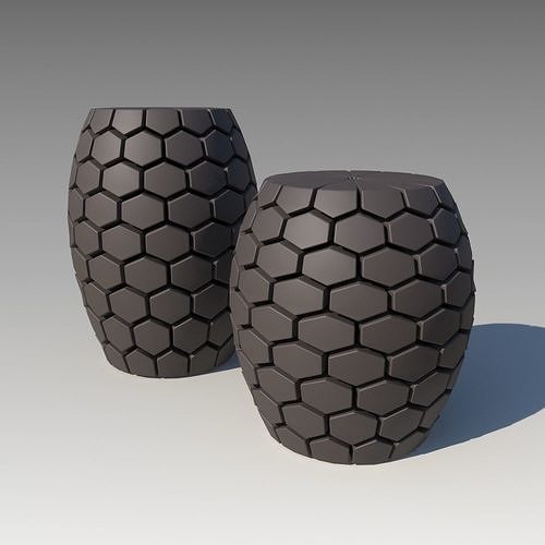 Designed Ottoman 3D model