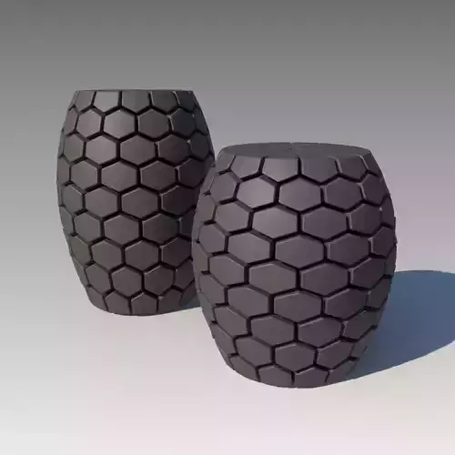 Designed Ottoman 3D model